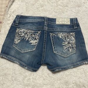 Miss Me Bling Jean Shorts